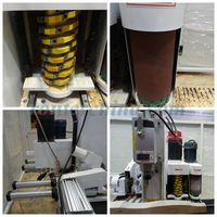 4 eje de Autofeeding y de cambio de herramienta CNC torno de madera con torneado fresado de brochado de vaciamiento... Perforación y lijado en una