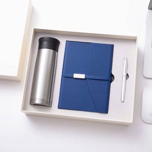 Business Gift Portable Insulated Thermos Mug Notebook Set <b>A5</b> <b>Notepad</b> Big Belly Cup Three-Piece Customizable Screen Printed - Product Image 2