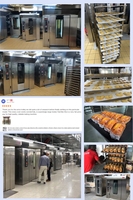 Four de boulangerie rotatif à gaz et électrique, modèle LG, pour la cuisson de patates douces et de brownies, idéal pour les boulangeries en Espagne, avec fonction de cuisson à la flamme, pour une production de 1 sac, fabriqué à Shanghai, Chine.