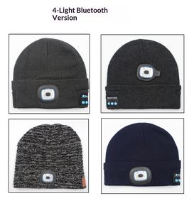 Bonnet en tricot chaud multifonctionnel avec lumière LED Bluetooth pour le camping, la pêche, le <span class=keywords><strong>jogging</strong></span> nocturne, les cadeaux d'anniversaire - Product Image 6