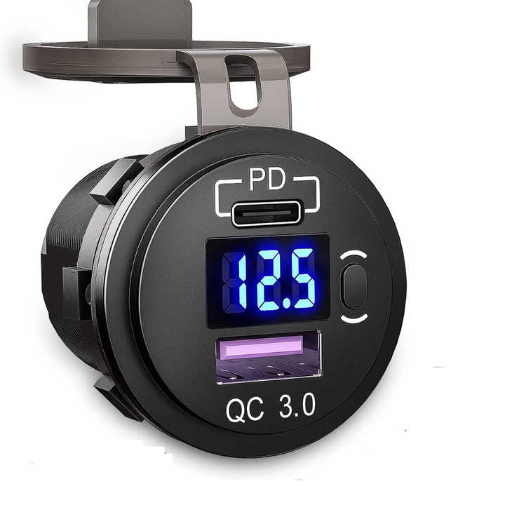 12V PD QC3.0 Fast Charge USB outlet Quick Charge 3.0 Dual USB Car