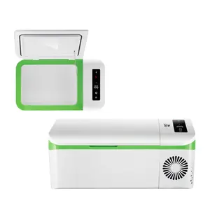 Nuovo Design 15L AC DC 24 volt 12 volt auto frigo congelatore portatile dispositivo di raffreddamento elettrico con maniglie per campeggio all'aperto