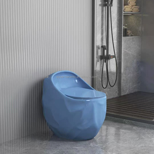 ห้องน้ำเซรามิกแบบหนึ่งชิ้นห้องน้ำซิปโฟนิกหลากสีห้องน้ำรูปไข่ WC สำหรับโรงแรม - Product Image 3