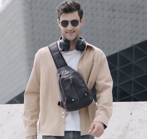 Bolso de <span class=keywords><strong>pecho</strong></span> Nerlion N-162 para hombre, informal, moderno, bandolera, de gran capacidad, resistente al desgaste, impermeable, de lona. - Product Image 1