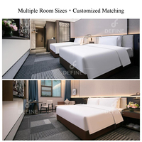 Anpassbares Modernes 5-Sterne-Hotel Schlafzimmer-Möbelset Mit King-Queen-Bett Kleiderschrank Schreibtisch Stuhl für Luxushotel-Renovierung