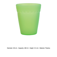 Verre en plastique Green Oasis 26 cl H 9,5 cm Ø 8 cm