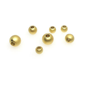 JS1452, оптовая продажа, высококачественные круглые бусины с покрытием из матового золота - Product Image 5