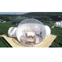 Tente de soutien de poteau de faisceau d'air extérieur personnalisé tente de camping à cadre de tube d'air gonflable avec libération de surpression