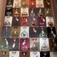 T-shirt imprimé Amekaji en coton de haute qualité pour hommes, style vintage américain, streetwear d'été, sous-vêtement