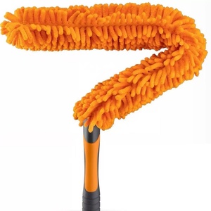 Raspador de limpieza de ventanas de acero inoxidable dos en uno, cepillo de doble cara para eliminar polvo y telarañas, para limpiar vidrios de edificios altos - Product Image 5