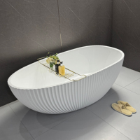 Bañera de Hidromasaje Independiente de Acrílico Blanco de Lujo con Diseño Ergonómico Twowinco, Color Personalizado, para Hotel
