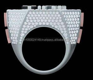 Anillos de joyería de moda Hip Hop, nuevo diseño, corte de laboratorio, Diamante cultivado, 14Kt, chapado en oro, anillo de ajuste de punta de plata esterlina, regalo de fiesta - Product Image 4