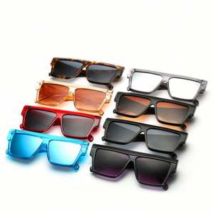 Gafas de Sol Unisex de Moda 2021 para Hombre y Mujer, Gafas de Sol Irregulares con Espejo, Gafas de Sol Cuadradas Extra Grandes - Product Image 5