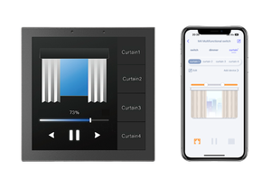 Công tắc đa chức năng Tuya M4 4 inch mới với chức năng điều chỉnh độ sáng, điều khiển rèm cửa, liên kết cảnh, dành cho cuộc sống thông minh của Tuya Smart - Product Image 4
