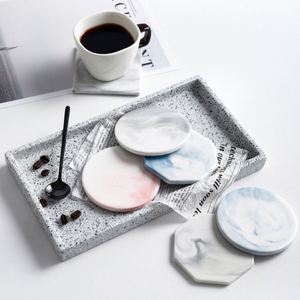 Nordic Marble <b>Cork</b> <b>Coaster</b> for Coffee, Tea, Hot Dishes, and Home Decor - Product Image 3