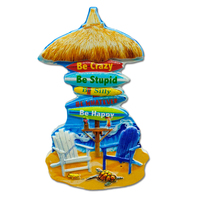 Aimant de réfrigérateur souvenir de Zanzibar en résine personnalisée en gros, tortue de plage, cadeau touristique, palmier africain, plage