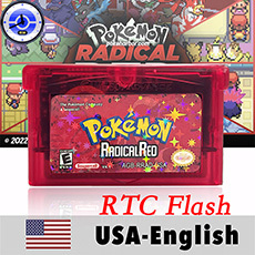 Cartucho de juego USA English RTC Flash Cart Emerald Seaglass Moemon QUEZAL Radical Red Spades Clubs para GBA - Product Image 2