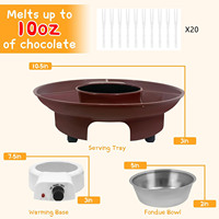 Mini-melangeur électrique 10 oz pour chocolat, avec fourchette, fontaine à chocolat, pour faire fondre le fromage, le beurre et les bonbons
