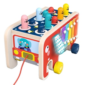 Giocattolo per bambini Montessori in legno whac-a-mole giocattolo multifunzionale Beat Slide giocattoli educativi per bambini con regalo sensoriale educativo per l'apprendimento precoce - Product Image 1