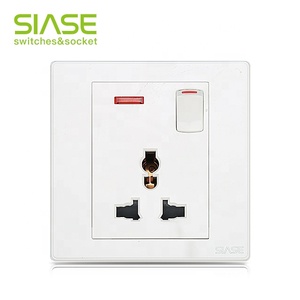 Interrupteurs et prises électriques murales universels personnalisés à 6 broches, alimentation CA 250 V - Product Image 6