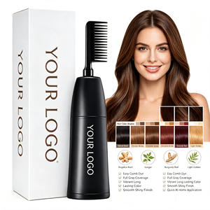 Crème colorante permanente pour cheveux à base d'extraits végétaux, couvrant les cheveux gris, avec pinceau intégré, prix d'usine, qualité professionnelle - Product Image 1
