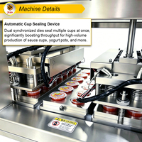Hete Aanbiedingen Automatische 1oz 2oz Dipsausbeker Vulfles- en Sluitmachine Mayonaise Ketchup Sauzenbeker Vulfles- en Verpakkingsmachine