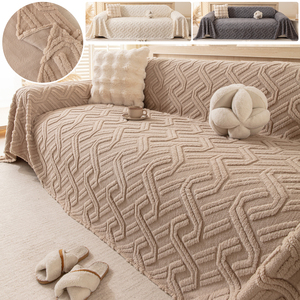 Shu Velveteen <strong>Sofa</strong> <strong>Cover</strong> 2026 New Winter Thick Heat <strong>Storage</strong> Warm <strong>Sofa</strong> Towel Autumn/Winter Non Slip Mat Blanket - Product Image 1