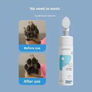 Busa Pembersih Tanpa Bilas untuk Cakar Anjing & Telapak Kaki Kucing, Sikat Pijat Perawatan Kaki Hewan Peliharaan, Yeh Oil Essence Ekstrak Oat 200ml - Product Image 4