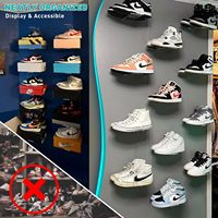 Étagère de présentation de baskets flottantes pour magasin de détail