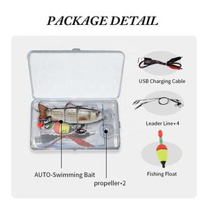 Leurre de pêche électronique à LED rechargeable, propulseur à hélice auto-propulsé de 9 cm/13 cm, robotique, ABS dur, saumon, rivière - Product Image 6