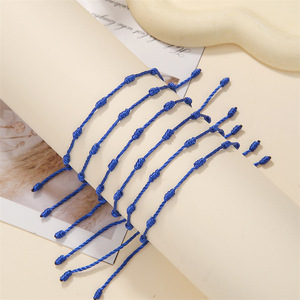 Manufacturer Handmade Lucky 7 Knots <strong>Bracelet</strong> Protection Connecting Chinlon <strong>Cord</strong> <strong>String</strong> Friendship Rope Macrame Knotted <strong>Bracelet</strong> - Product Image 4