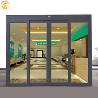Système de porte vitrée d'entrée en aluminium minimaliste moderne pour la conception de façade de bâtiment commercial