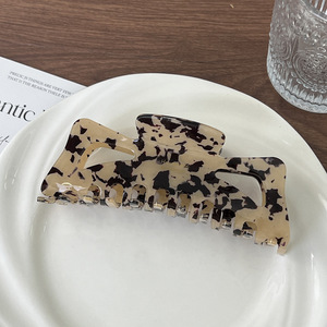 Pince à <span class=keywords><strong>cheveux</strong></span> surdimensionnée en acrylique avec nœud, creuse, style français, pour l'arrière de la tête, type pince requin - Product Image 4