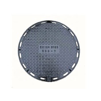 EN124 DCI ductile fonderie fonte GGG-50 couverture de trou d'homme avec peinture Au Bitume