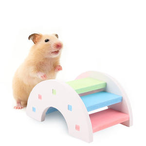 Qbellpet toptan küçük Pet gine domuz Hamster evi ahşap kabin tırmanın oyun evi kafes oyuncak tavşan Chinchilla Pet malzemeleri - Product Image 3