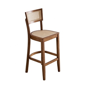Contemporary Modern <strong>Bar</strong> Stools Luxury Wooden Rattan Minimalist Aviation Restaurant <strong>Breakfast</strong> <strong>High</strong> <strong>Chairs</strong> <strong>for</strong> Counter <strong>Bar</strong> Stool - Product Image 6