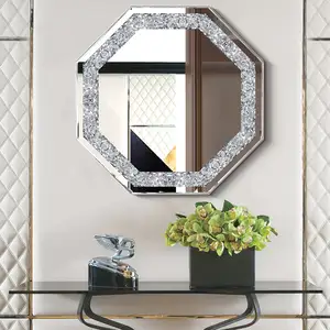 New Fashion Irregular Home Furniture Bevel Mirror Stripe 3D Tiles Frameless Venetian Wall Mounted Decorative Espejos Mirror