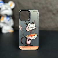 Étui de téléphone personnalisé de luxe au design graffiti manga pour iPhone 15 Pro Max 14 13 12 11 XS XR Plaqué mat antichoc