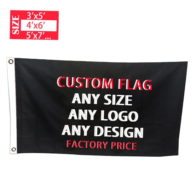 Пользовательский Печатный полиэфирный рекламный флаг