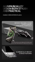 Banco de Energía de 20W 3 en 1, Cargador Inalámbrico Magnético de 15W, Soporte para Teléfono, Estación de Carga PD3.0 de 10000mah para Teléfono, Reloj y Auriculares