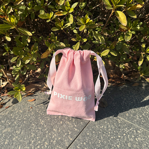<b>Personalised</b> 100% Organic Cotton Drawstring Packing Pouch Eco-friendly Cotton Dust Bag with <b>Ribbon</b> - Product Image 4