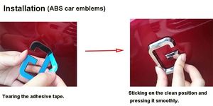 Logo de aluminio en relieve para coche, insignia de aluminio en negro y plateado con estampado delicado personalizado, insignia de coche, emblema de abs - Product Image 4