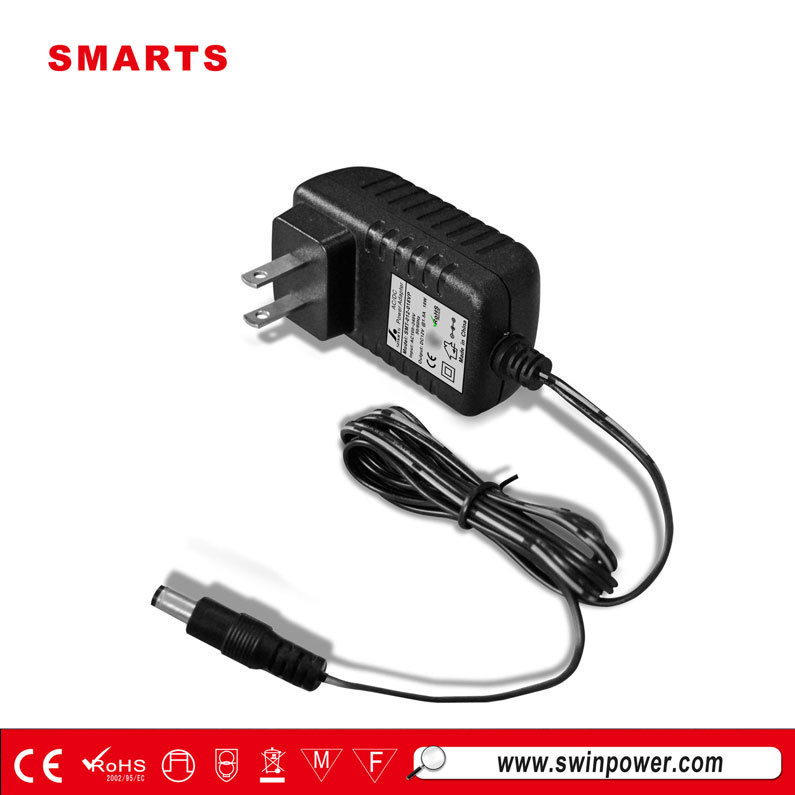 AC 220 v à 12 v 24 v dc 1.5a adaptateurs intertek avec prise UE