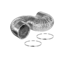 Tuyau de ventilation flexible pour système CVC, résistant à la chaleur, en aluminium, très vendu