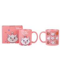Tasse en céramique à motif de dessin animé, design 9 grilles, Mickey Minnie Stitch, tasse à café en porcelaine, cadeau pour fille, couple, souvenir d'anniversaire