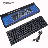 Clavier USB filaire pour ordinateur portable PC, 108 touches, prise en charge de l'espagnol, du français, du russe et de l'arabe, vente chaude 2026