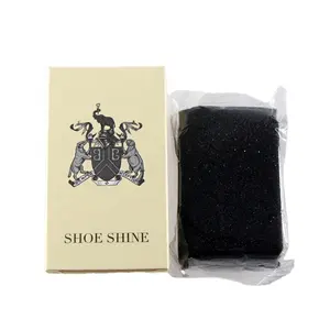 Wholesale disposable hotel shoe shine sponge black square shoe sponge