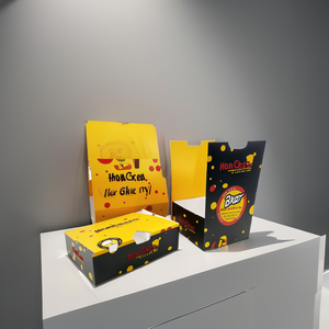 Juego de Contenedores Kraft Personalizados Reciclables para Comida Rápida, Aperitivos para Niños, <span class=keywords><strong>Hamburguesas</strong></span>, Papas Fritas, Alitas de Pollo Frito, Estampado - Product Image 5