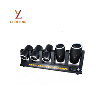 Projecteur Beam à Tête Mobile Double à 5 Têtes 10*60W RGBW avec Bande LED Dorée DMX RDM 800W