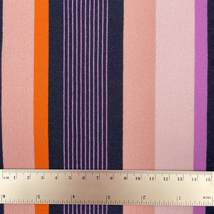 Tissu de rayonne viscose georgette tissée à rayures géométriques pour femmes pour vêtements - Product Image 4